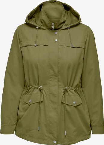 ONLY Carmakoma Between-Seasons Parka 'Starline Spring' in Green: front