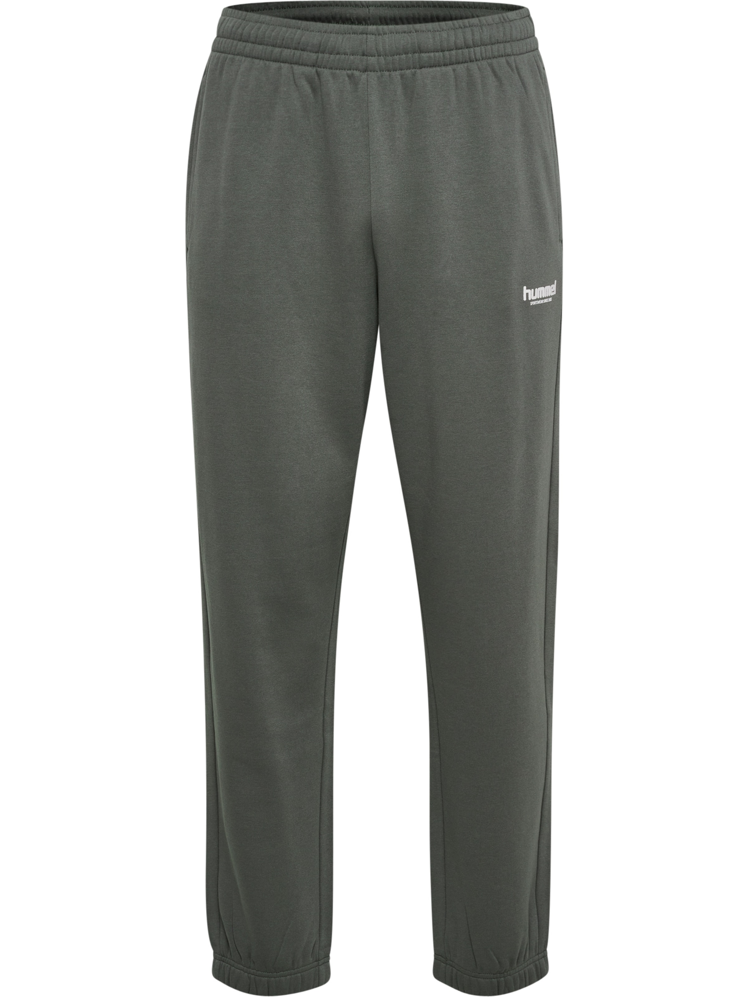 Hummel Tapered Workout Pants in Grey: front