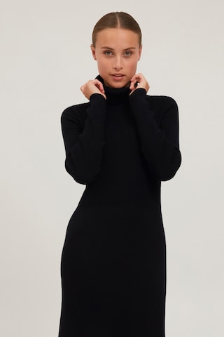 PULZ Jeans Gebreide jurk 'SARA' in Zwart: voorkant