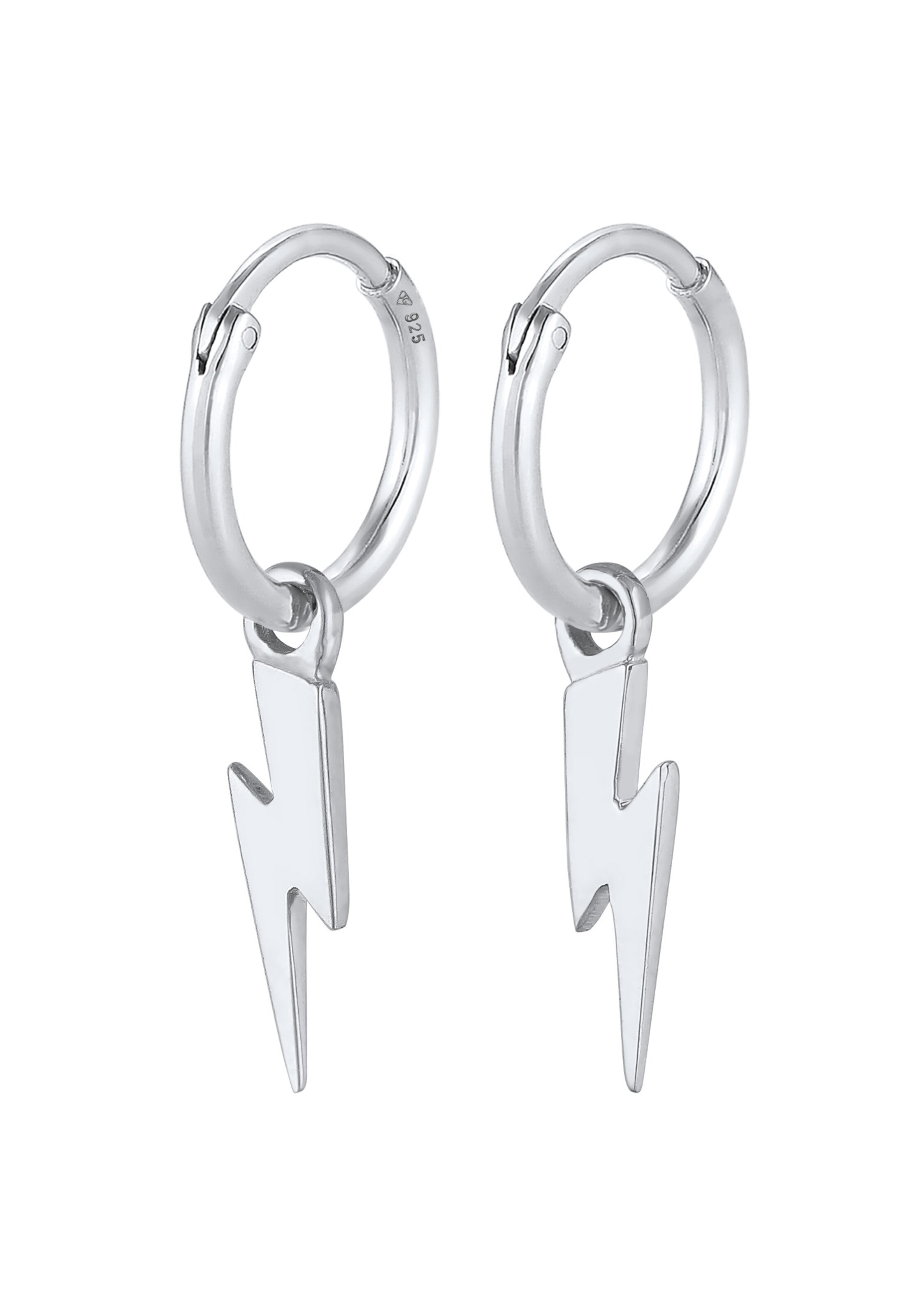 ELLI PREMIUM Oorbellen 'Blitz' in Zilver: voorkant