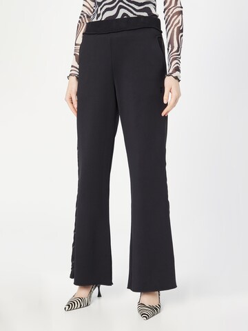 Wide leg Pantaloni di 10Days in nero: frontale