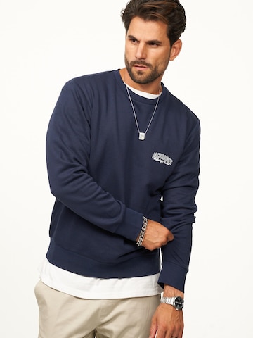 JACK JONES Sweatshirt 'JJETERNITY'‌‌‌‌‌‌‌‌ in Blau