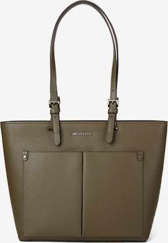 Michael Kors - Bolso de mano 'Jet Set Travel Medium Dbl Pocket Tote Non-Leather Vegan Material' en verde: frente