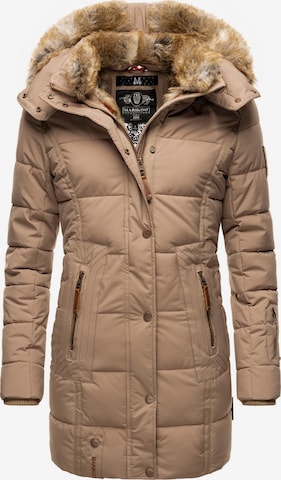 MARIKOO Winter Coat in Brown: front