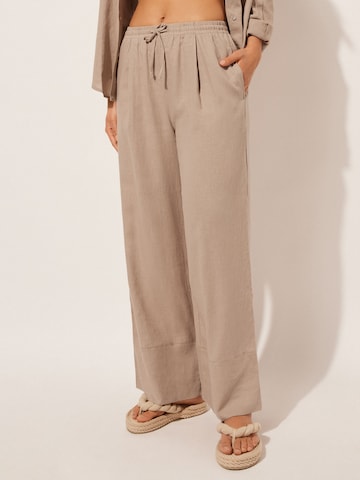 CALZEDONIA Wide leg Pants in Beige
