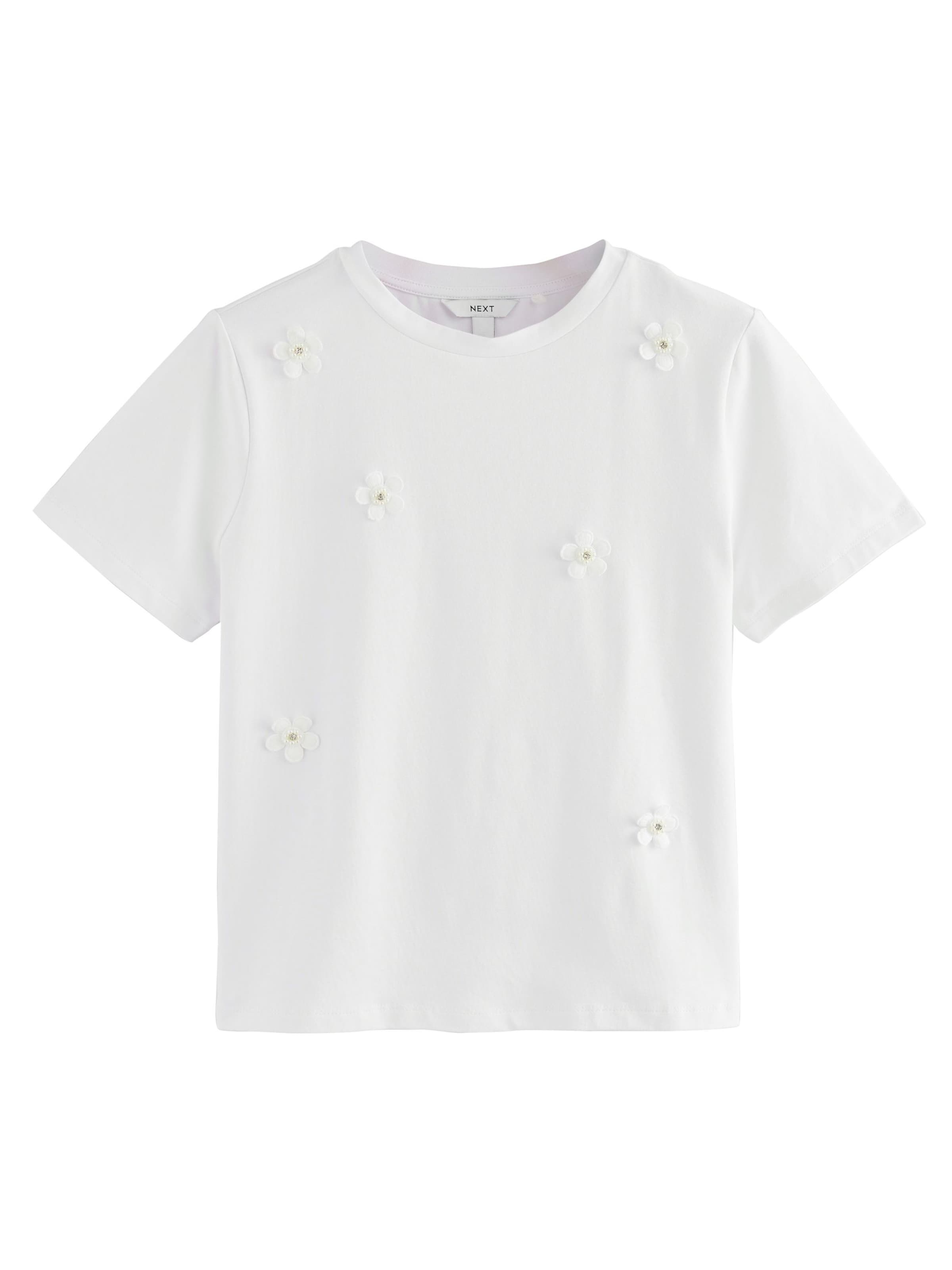 Next T-shirt en argent / blanc / blanc perle, Vue avec produit