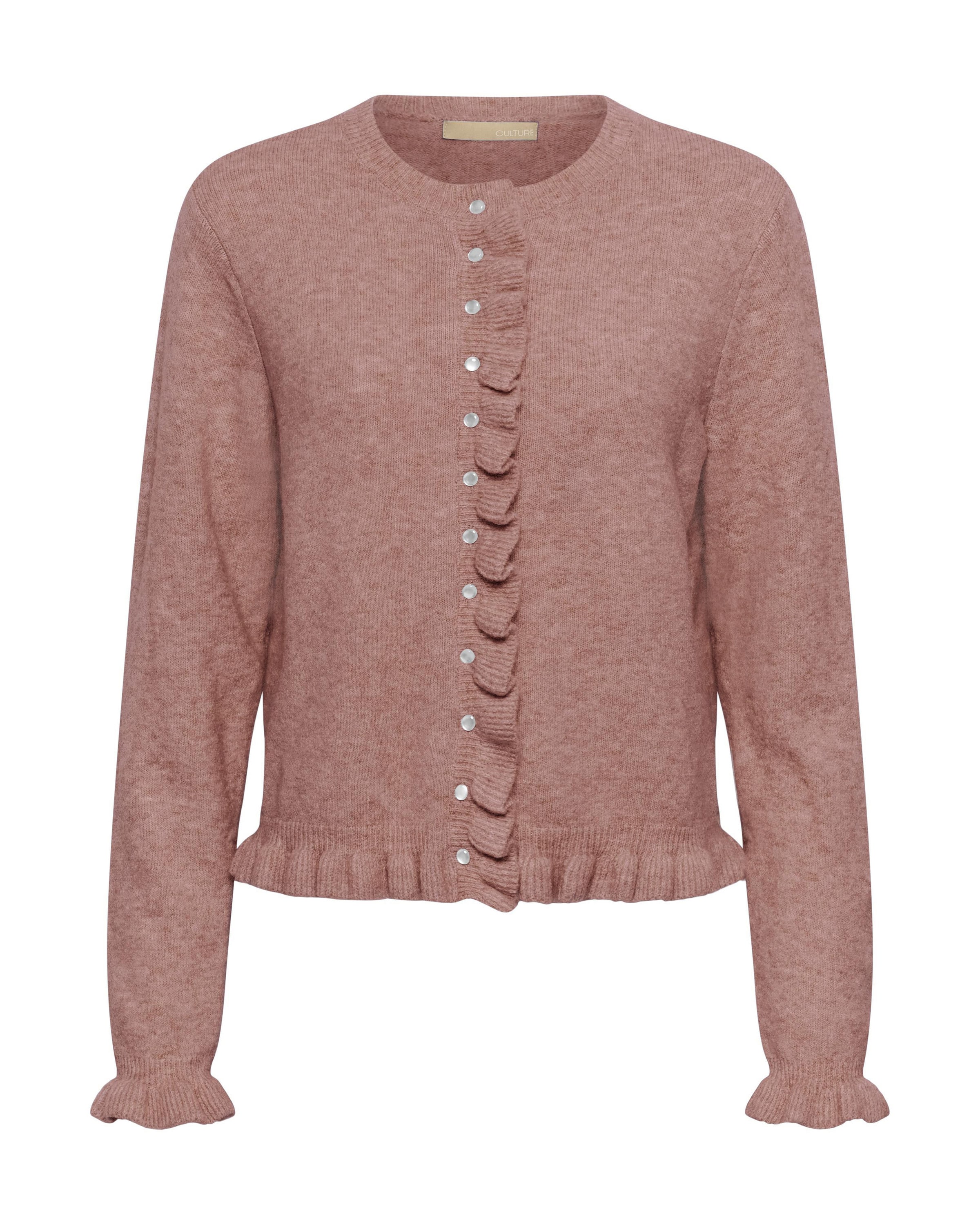 CULTURE Cardigan 'CUjulietta Frill ' i pink: forside