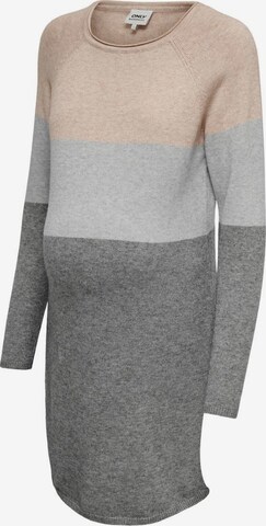 Only Maternity Knitted dress 'Lillo' in Grey