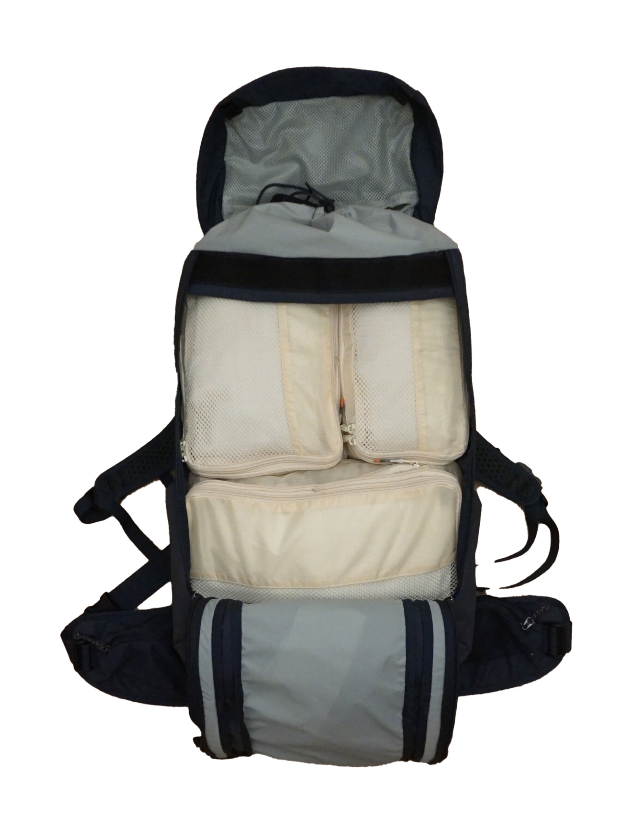 TRAVEL DUDE Reistas 'Packing Cubes Set 4 Teilig mit Kompression, Packwürfel, Packtaschen Set für Rucksack & Koffer' in Beige