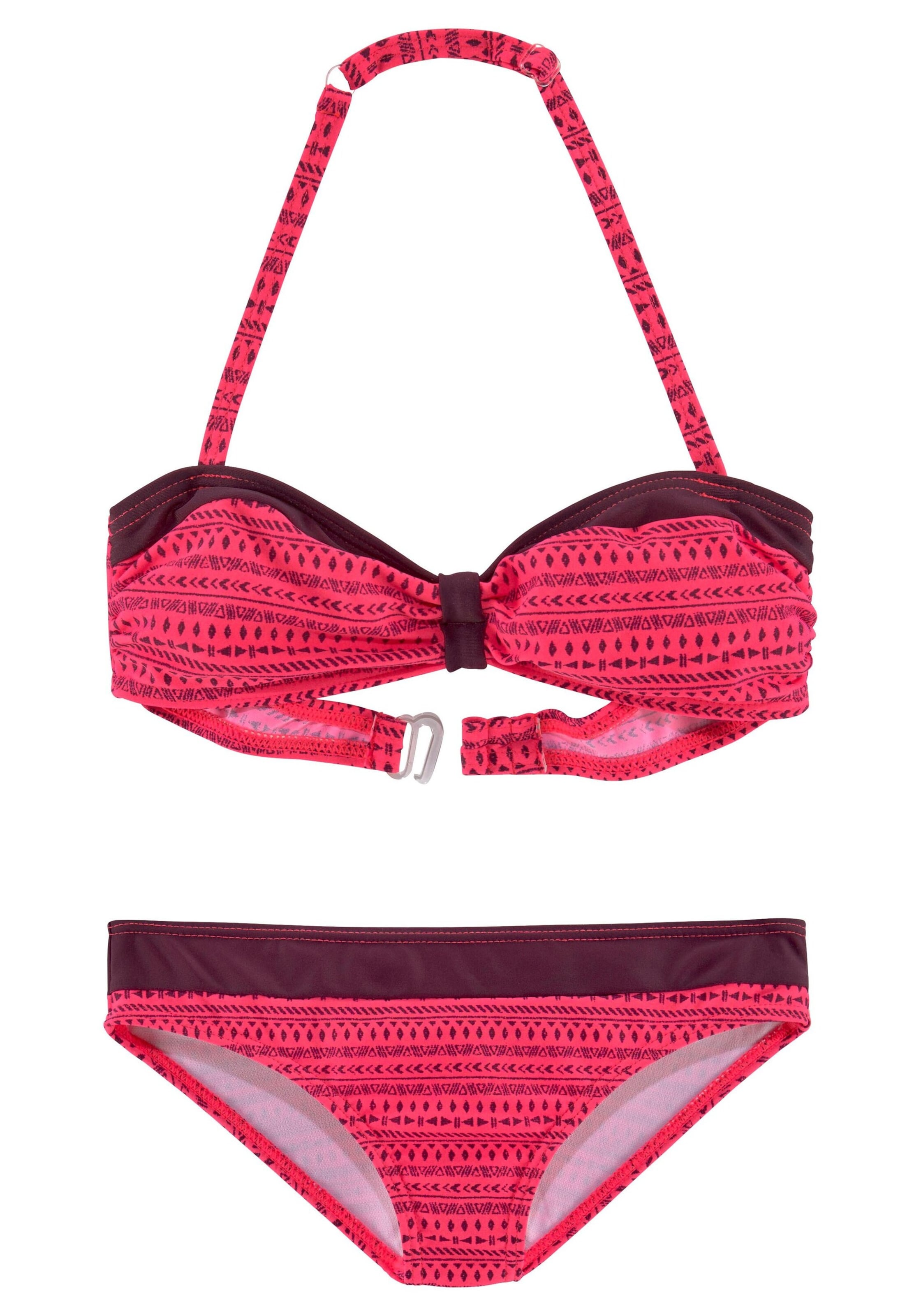 BUFFALO Bandeau Bikini in Pink: front