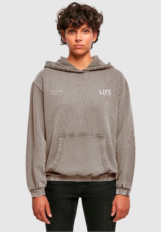 Sweat-shirt 'Life' Merchcode en gris : devant
