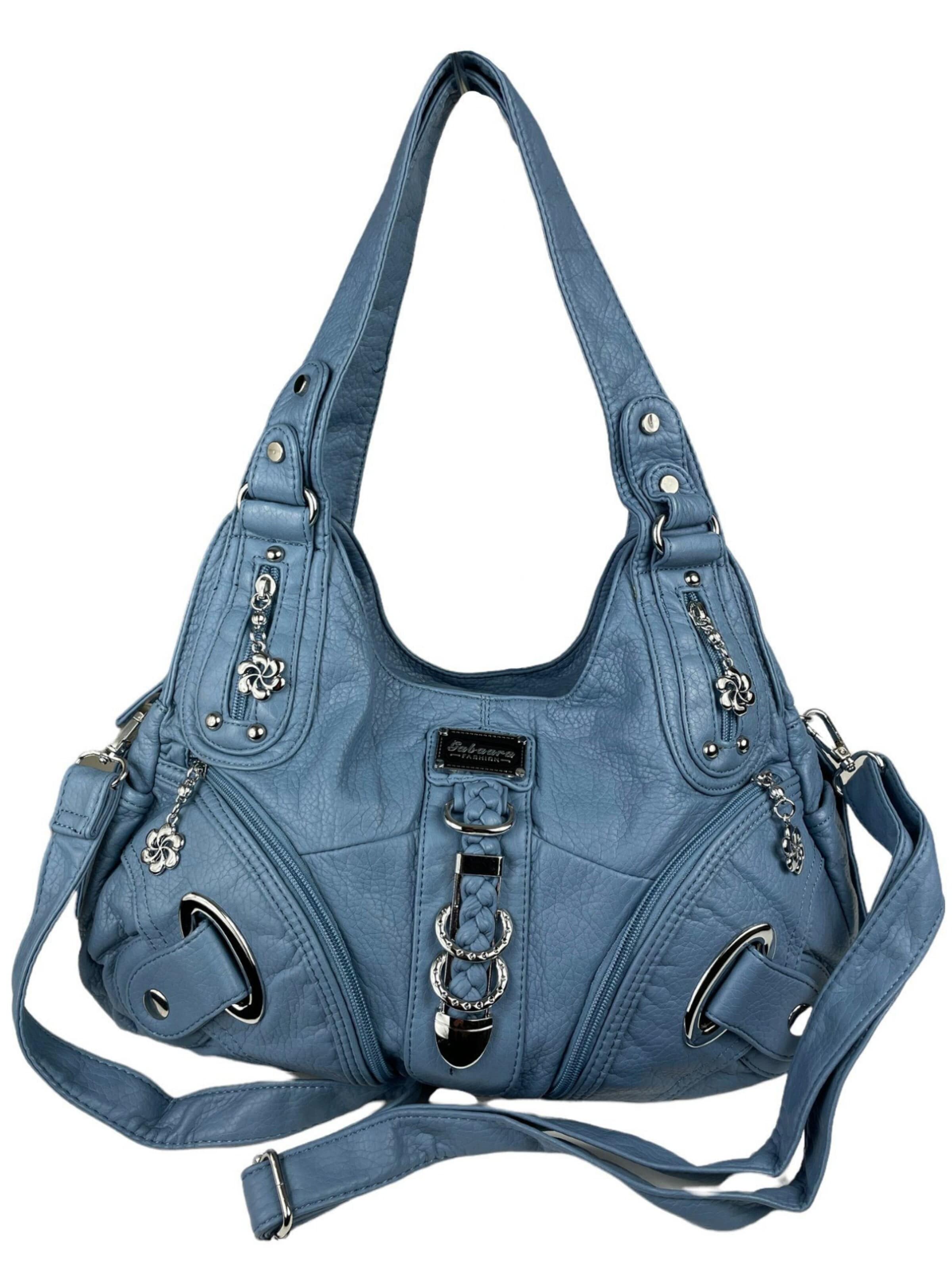 Borsa a mano di Kumixi in blu: frontale