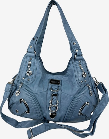 Borsa a mano di Kumixi in blu: frontale