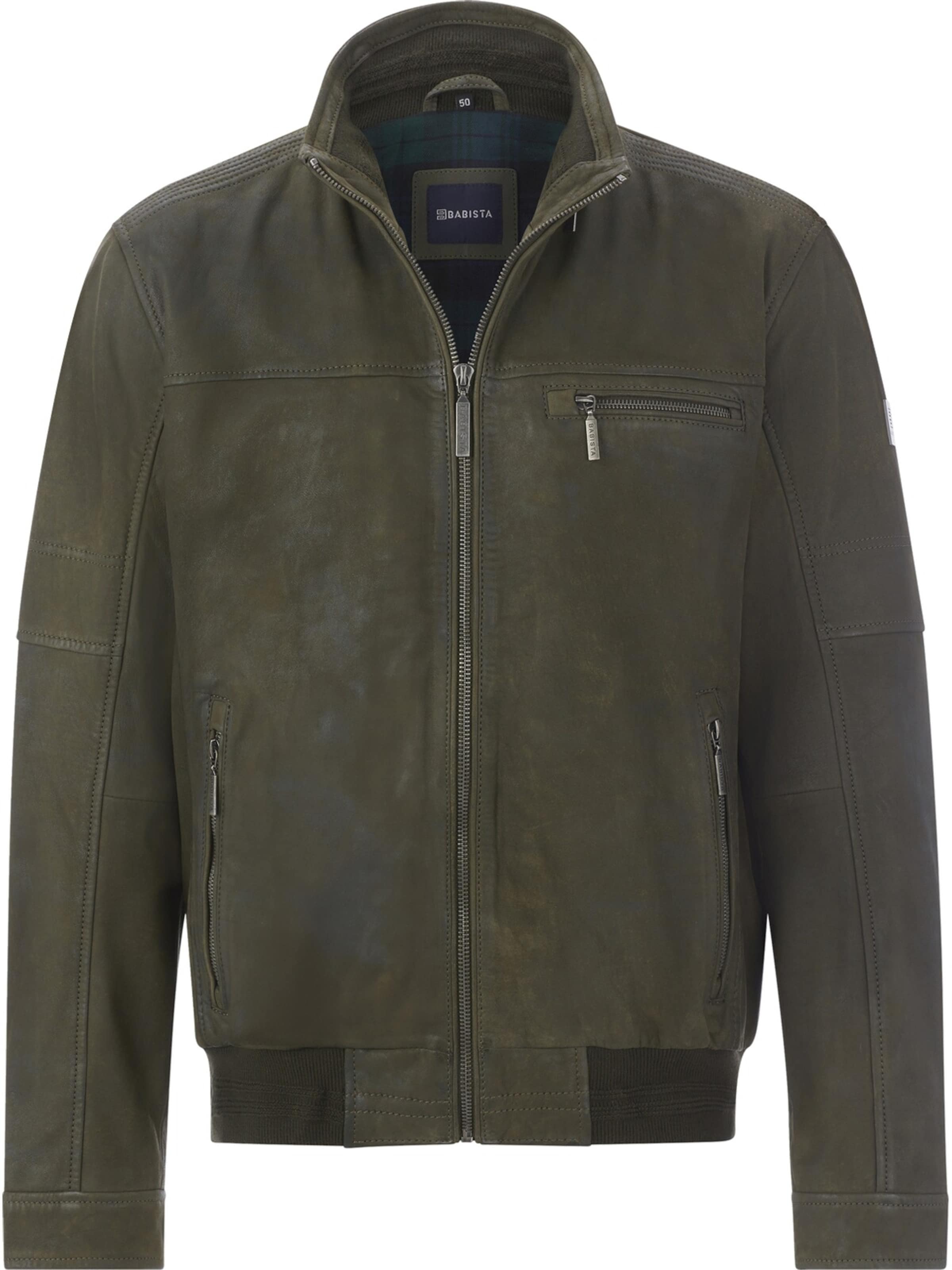 BABISTA Lederjacke 'Jorano' in Grün: Vorderseite