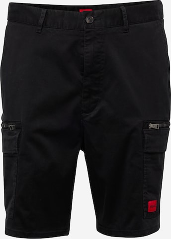 Regular Pantalon cargo 'Johny' HUGO Red en noir : devant
