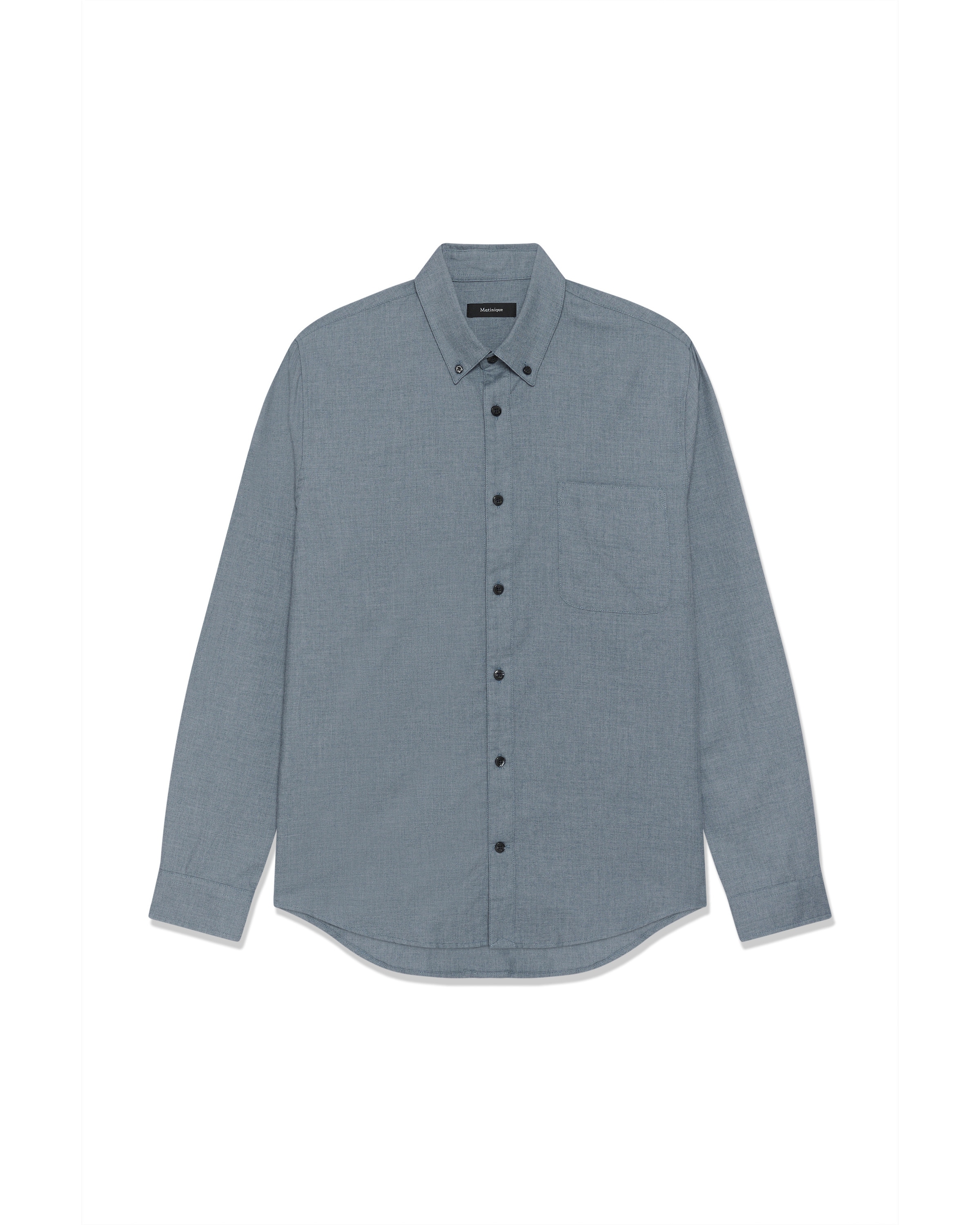 Matinique Button Up Shirt in Blue: front