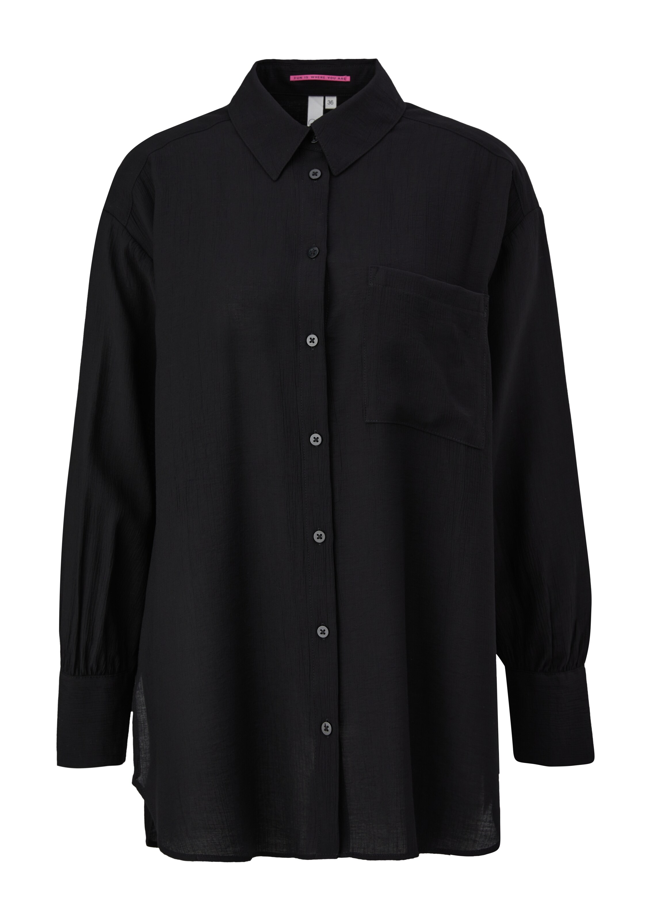 QS Blouse in Black: front