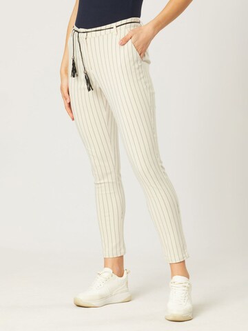 Skinny Pantalon Quiosque en beige : devant