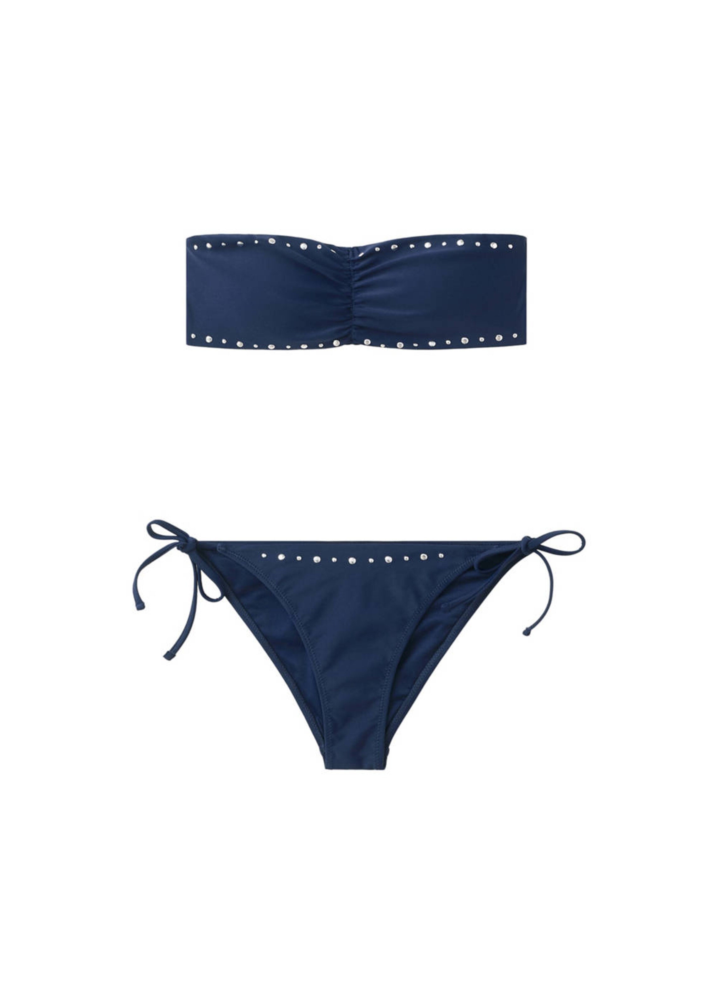 MANGO TEEN Bandeau Bikini 'Julieta' in Blue: front