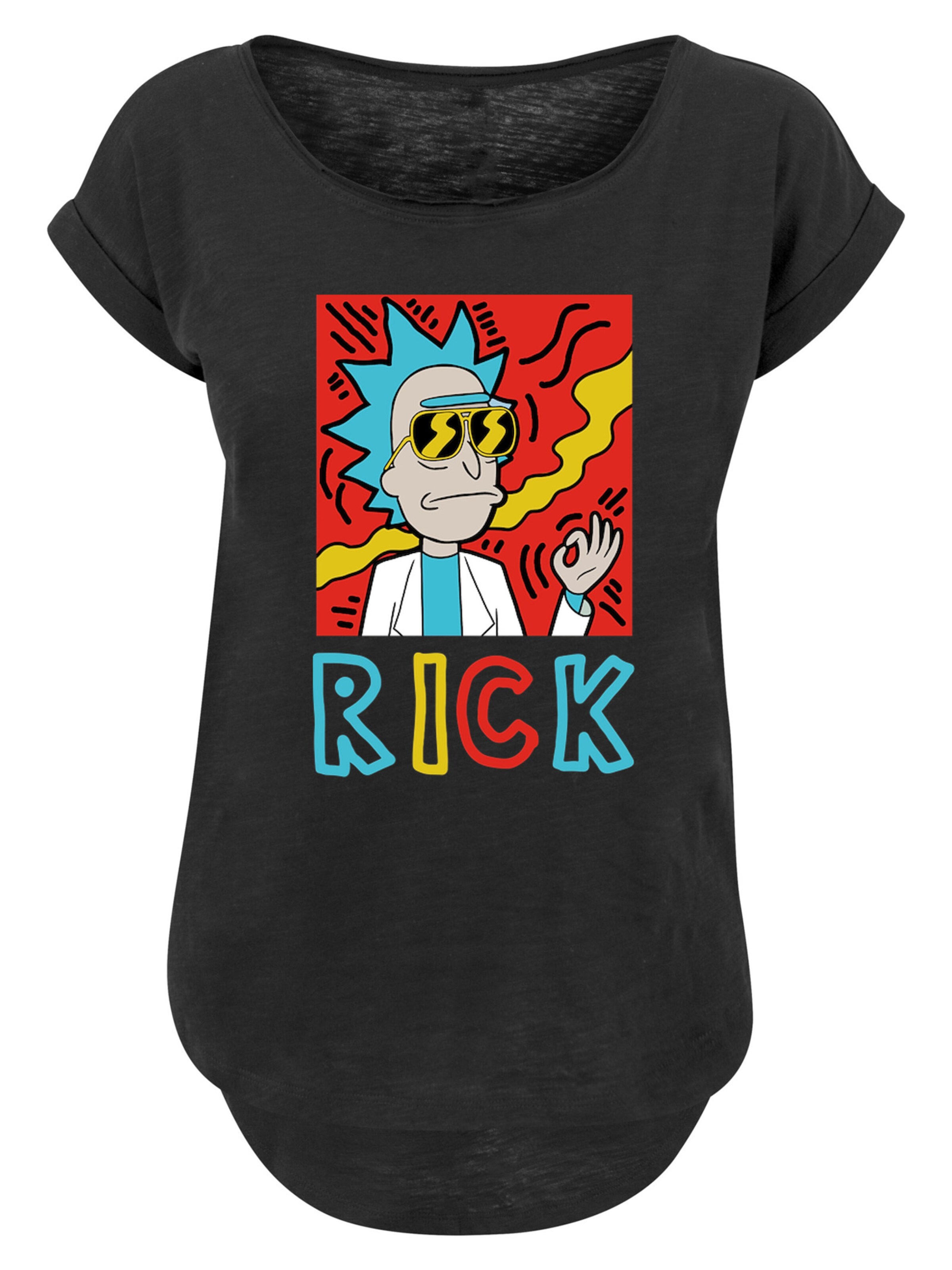 T-shirt 'Cool Rick' F4NT4STIC en noir : devant