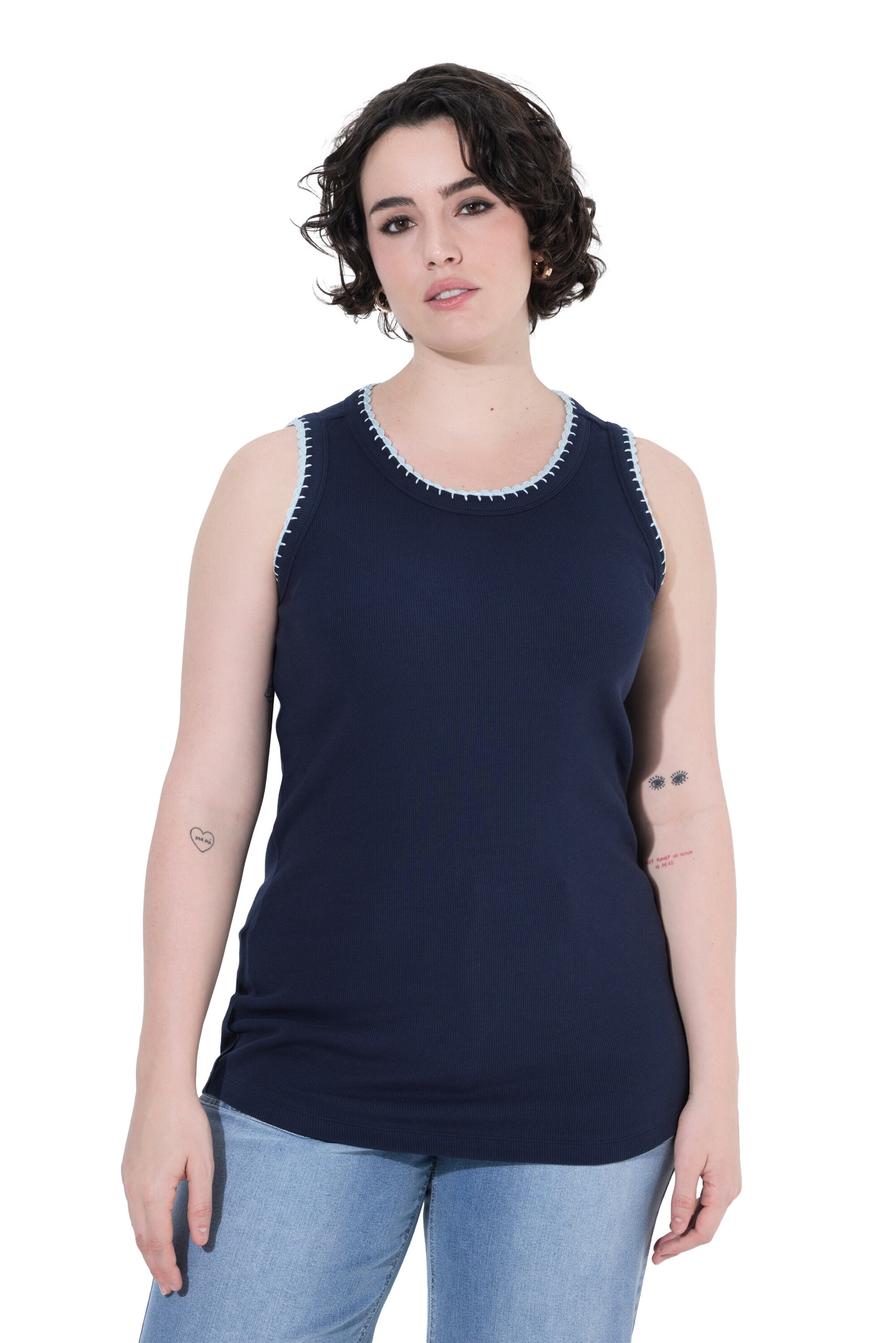 Ulla Popken Top in Blauw: voorkant