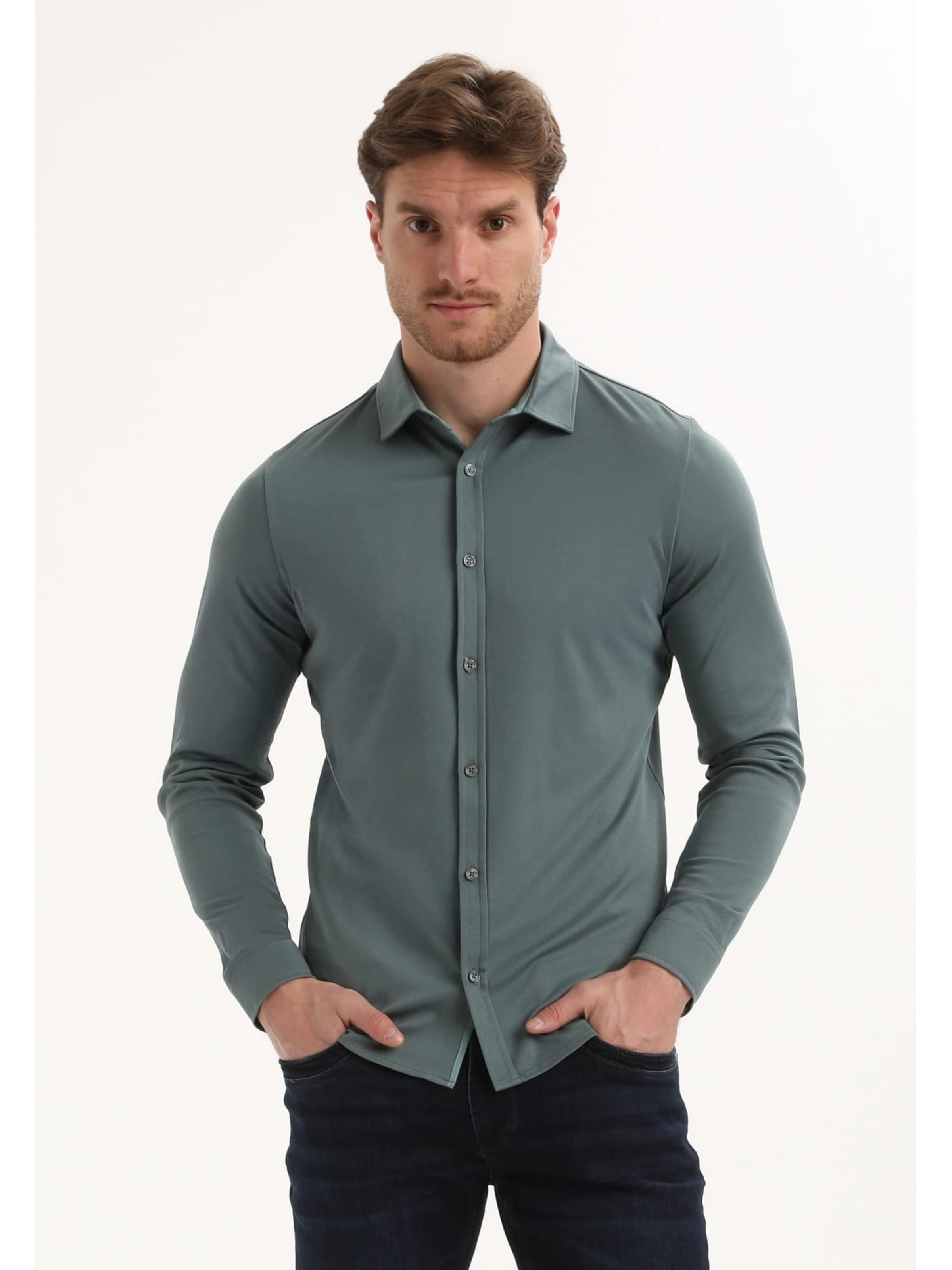 Gabbiano Comfort fit Overhemd in Blauw: voorkant
