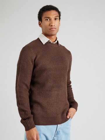 Only & Sons Свитер 'ONSADAM' в Коричневый: спереди