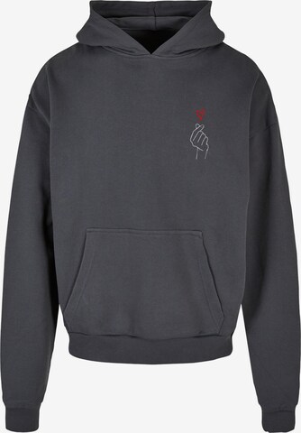 Merchcode Sweatshirt 'K Heart' in Grey: front