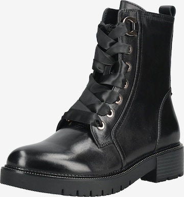 Bottines à lacets Regarde le Ciel en noir : devant