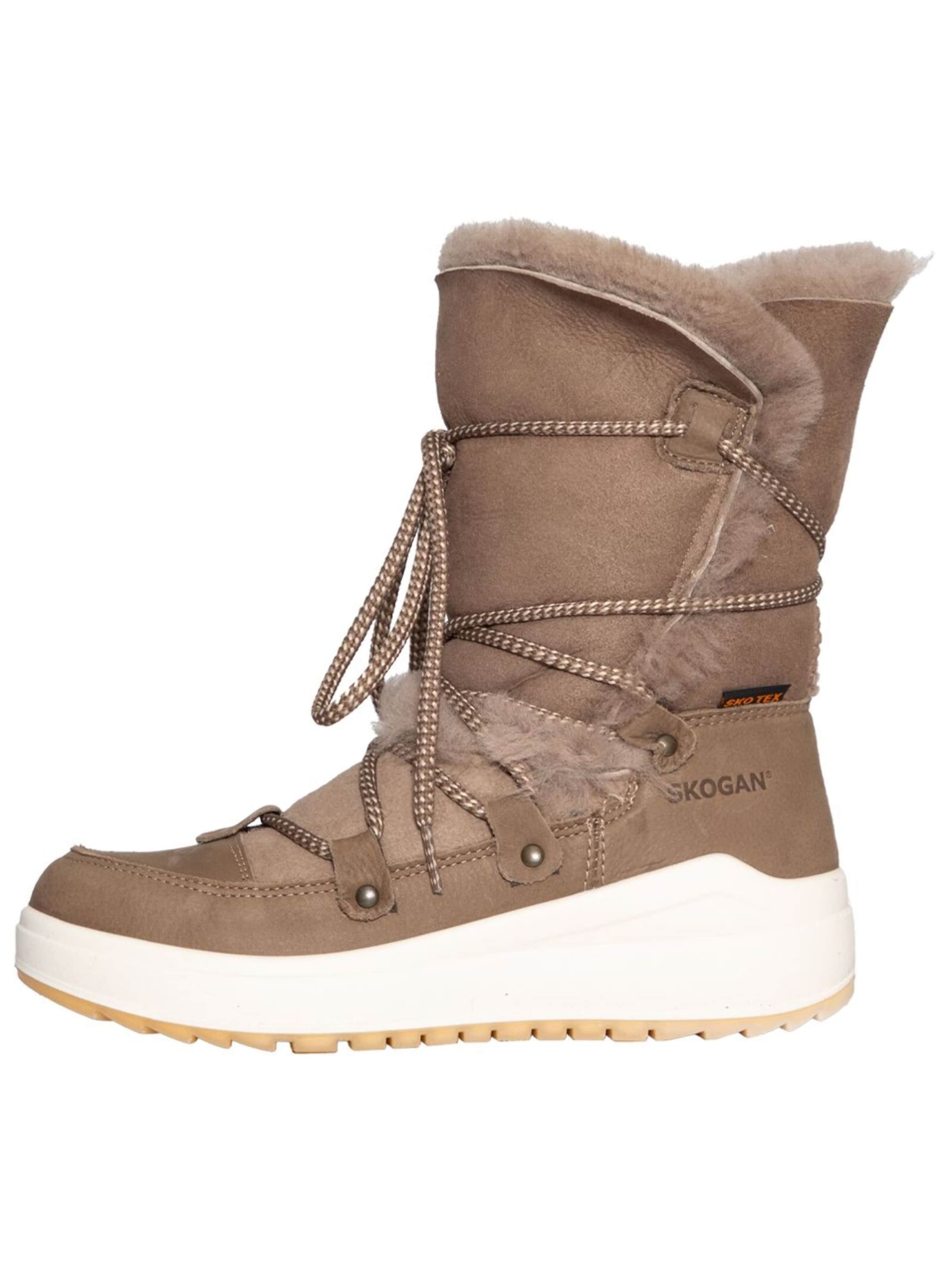 SKOGAN Snow boots in Brown: side
