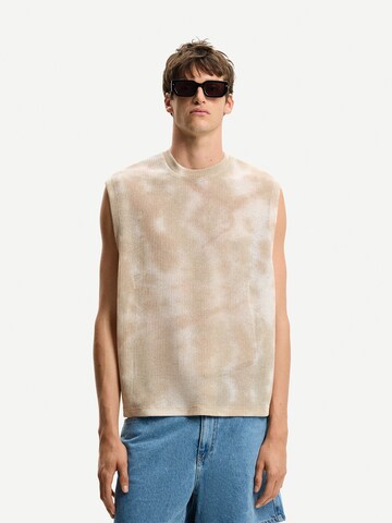 Bershka Tričko – béžová: přední strana