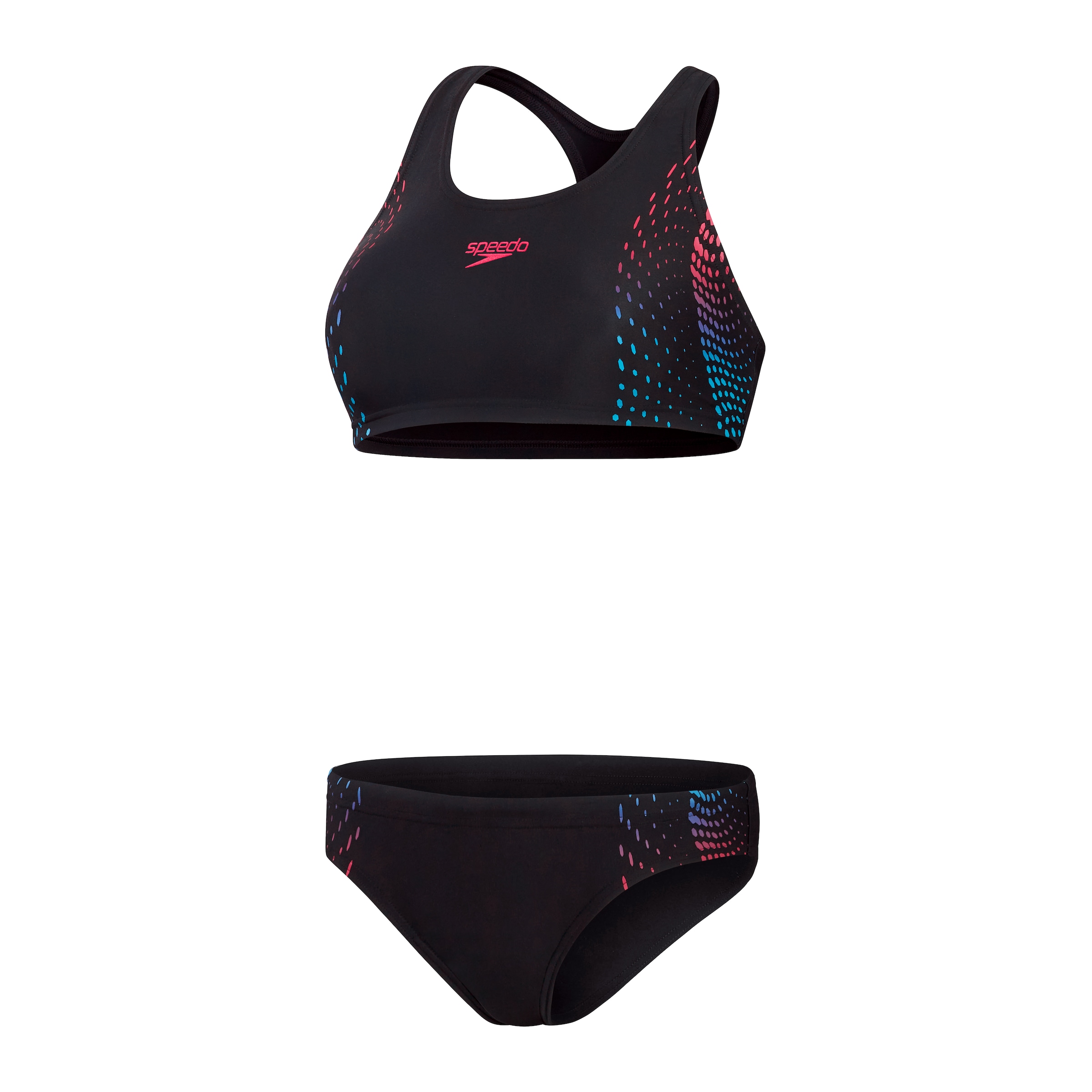 SPEEDO Bustier Sportbikini in Schwarz: Vorderseite