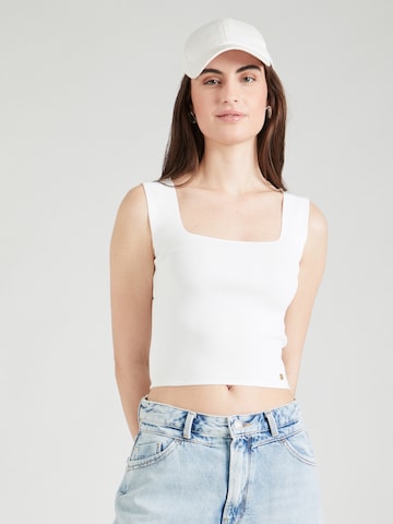 LTB - Top de punto 'MOZEGE' en blanco: frente