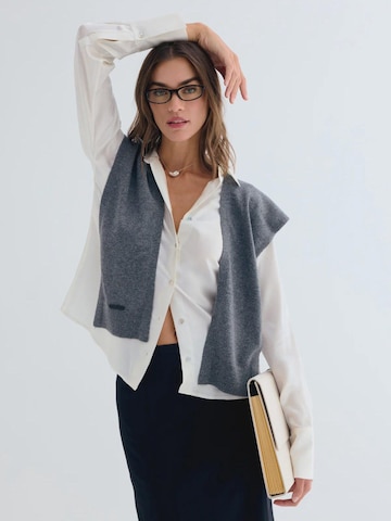 Écharpe SILK & CASHMERE en gris : devant