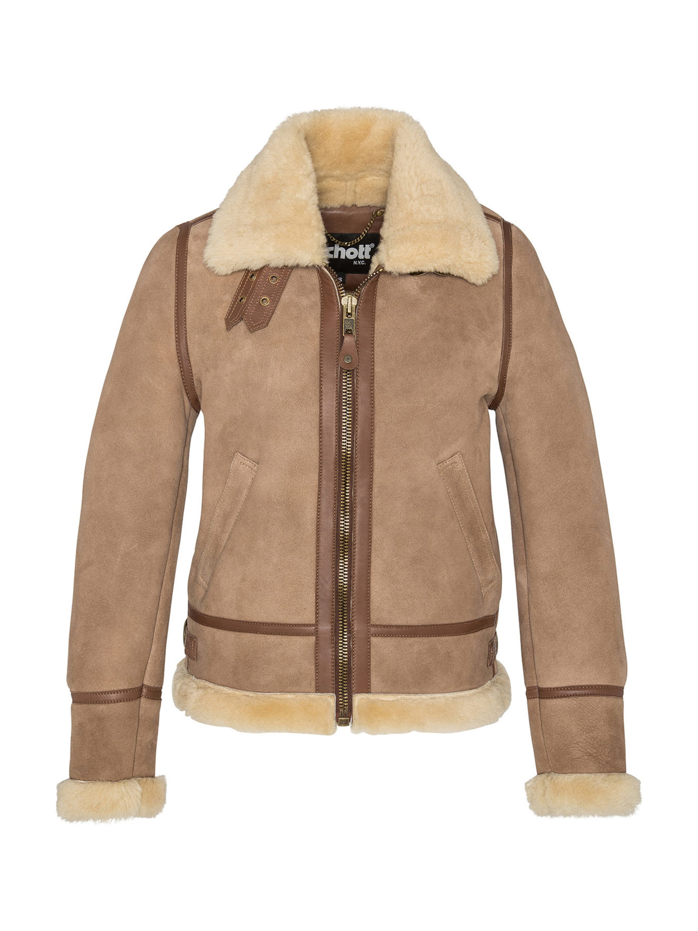 Giacca invernale 'LCW1255A' Schott NYC di colore camello, Visualizzazione prodotti