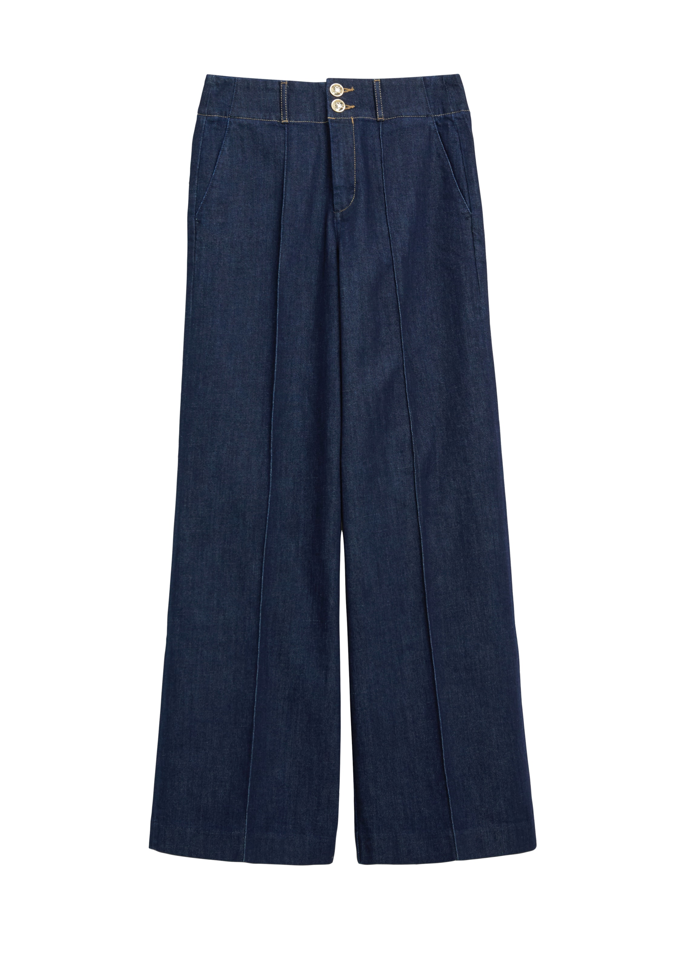 Wide Leg Jean à pince s.Oliver en bleu : devant
