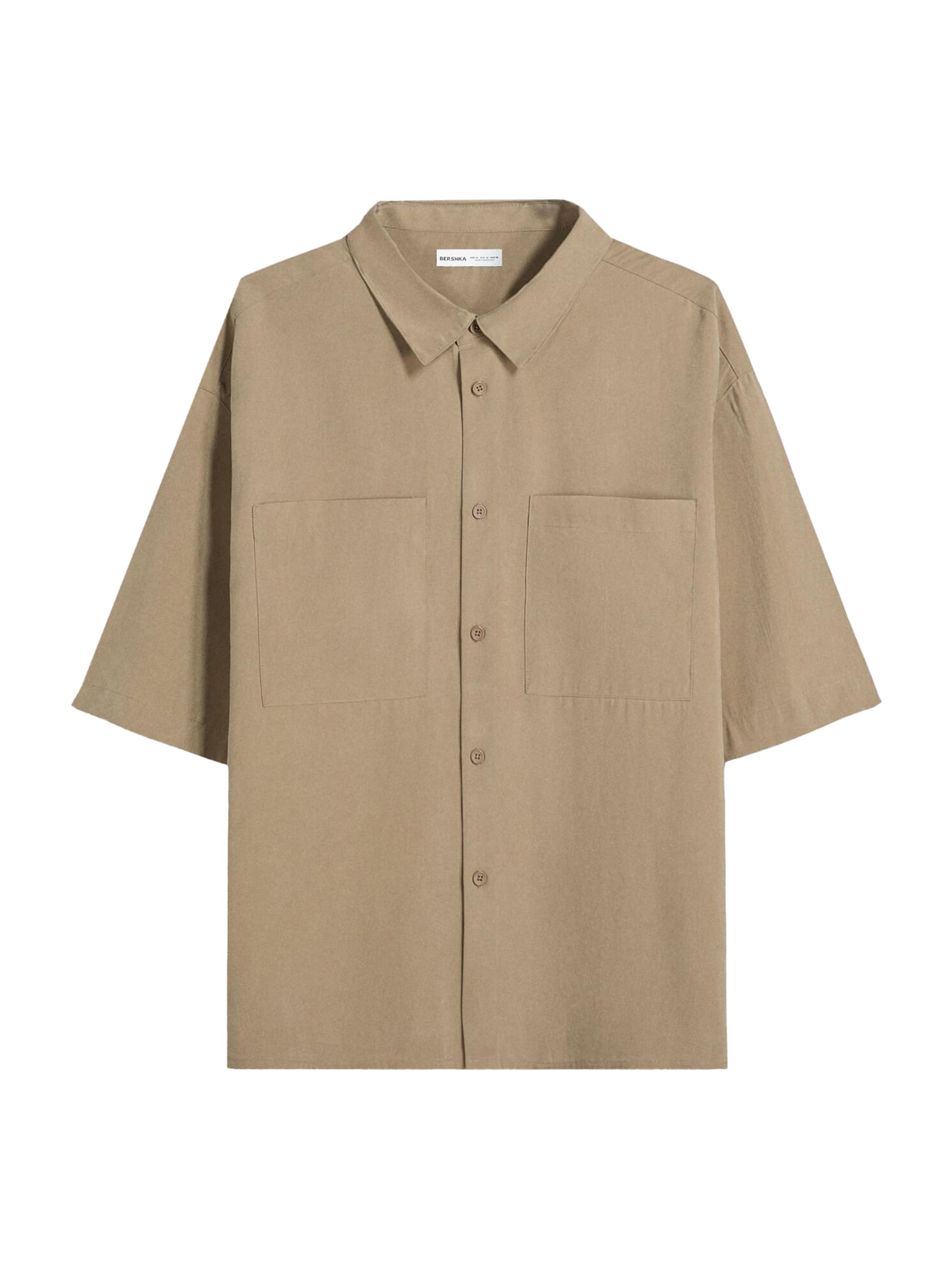Bershka Button Up Shirt in Dark beige, Item view