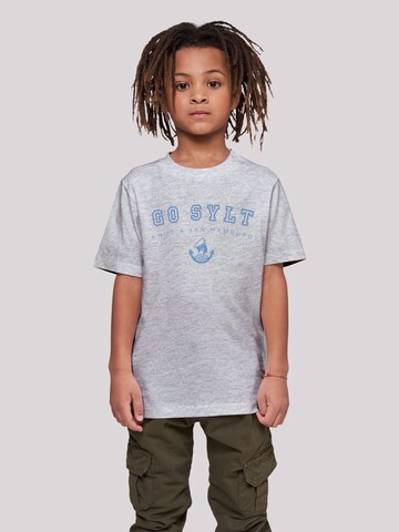 T-Shirt 'Go Sylt Knut & Jan Hamburg' F4NT4STIC en gris : devant