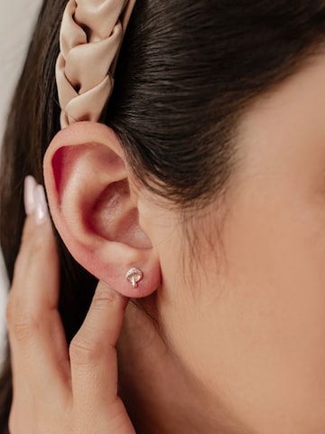 Hey Happiness - Pendientes 'Lucky Mushroom' en oro