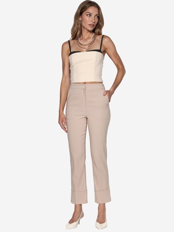Regular Pantalon à plis Hiccup en beige