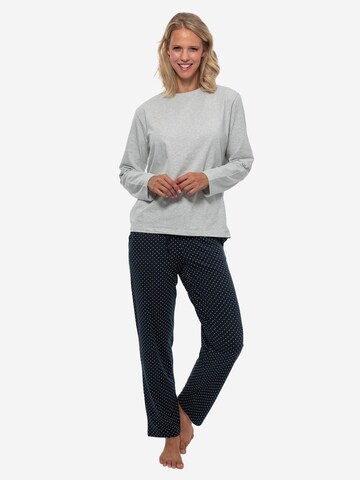 SCHIESSER Pajama 'Organic Cotton' in Blue