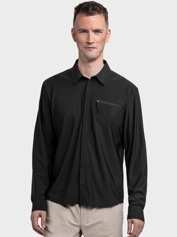 Schöffel Regular Fit Funktionshemd 'Calmay' in Schwarz: Vorderseite