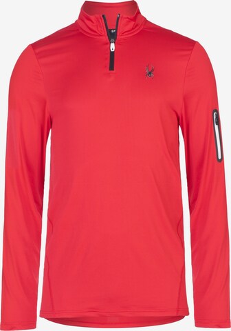 Sweat de sport Spyder en rouge : devant