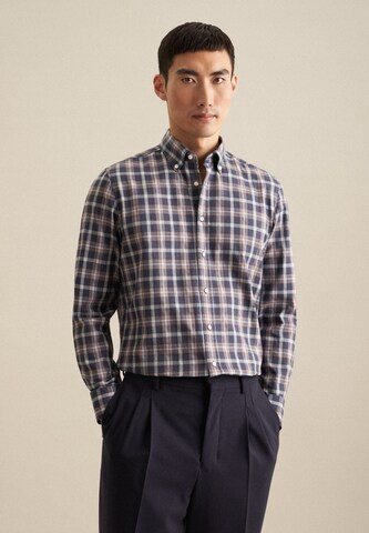 SEIDENSTICKER Regular fit Button Up Shirt in Blue: front