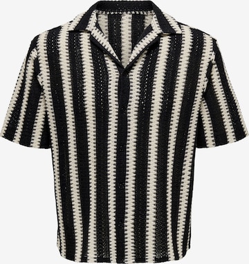 Fit confort Chemise 'ONSDani' Only & Sons en noir : devant