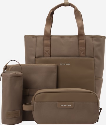 Kapten & Son - Bolsa para pañales 'Lindby' en marrón: frente