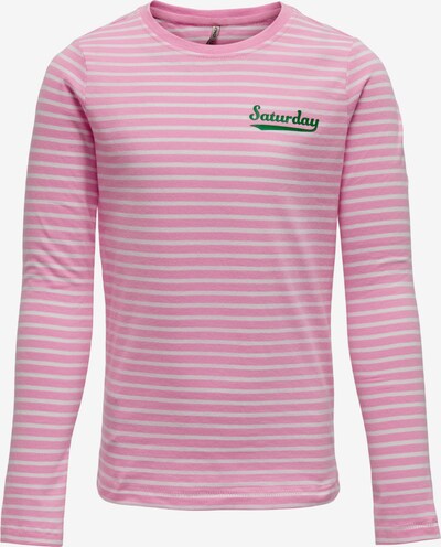Maglietta 'Weekday' KIDS ONLY di colore verde erba / rosa chiaro / bianco, Visualizzazione prodotti
