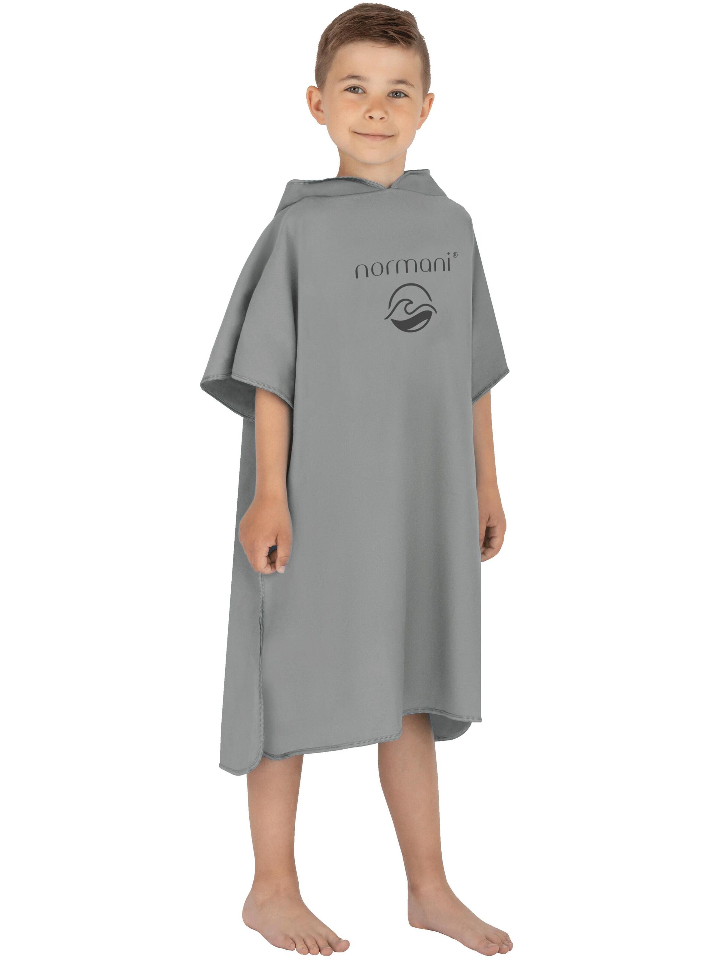 normani Bathrobe ' Manati ' in Grey: front