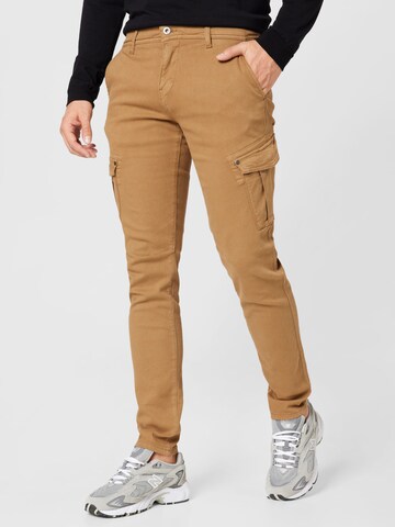 MUSTANG Slim fit Cargo trousers 'Be Flex' in Brown: front