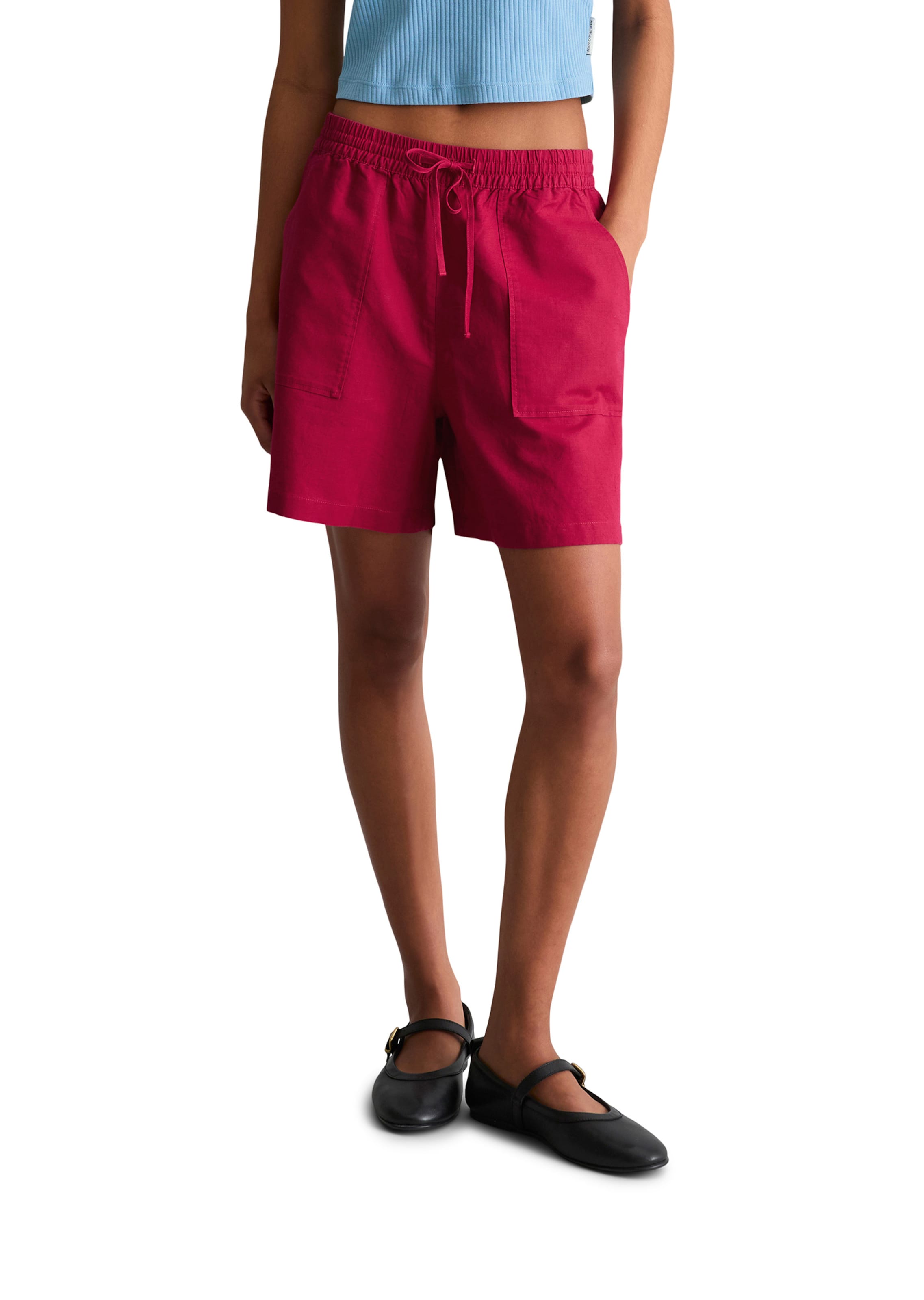 Marc O'Polo DENIM Regular Shorts in Rot: Vorderseite